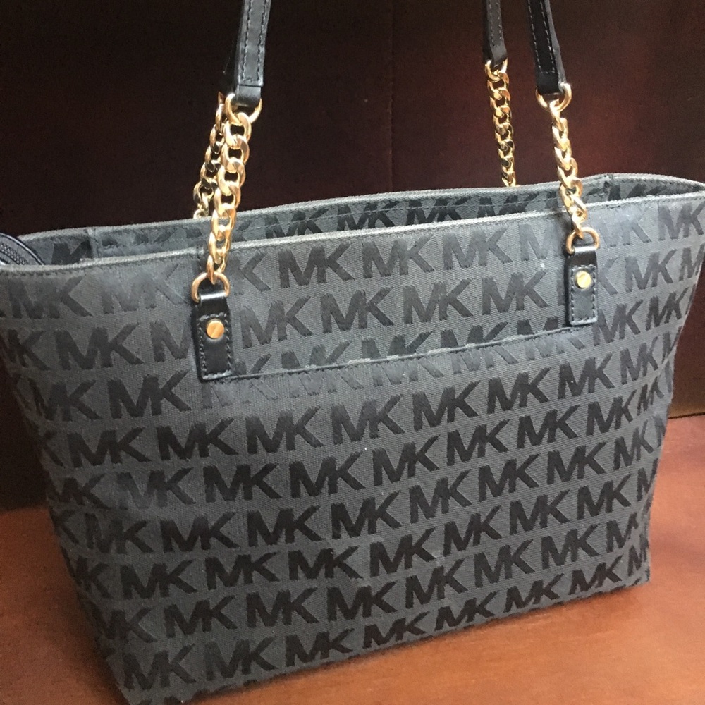 Black Monogram Michael Kors (MK) Bag
